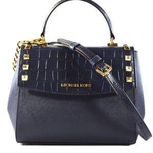 Michael Kors Blue Karla Crossbody  Handbag
